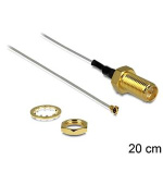 Delock anténní kabel RP-SMA Jack Bulkhead > MHF IV/HSC MXHP32 Compatible Plug 200 mm 0.81