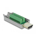 Delock Adaptér ze zástrčkového konektoru HDMI-A na svorkovnici, s kovovým krytem