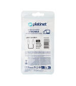 Platinet Nabíjecí Kabel USB-C - USB-C 3A, 60W, 1m, černý oplet