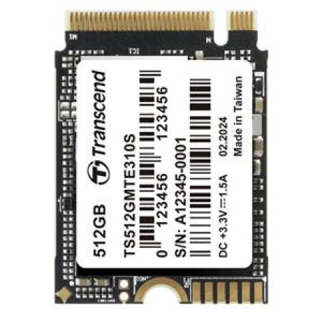 TRANSCEND MTE310S 512GB SSD disk M.2 2230, NVMe PCIe Gen4 x4, 3D TLC, DRAM-less, 3300MB/s R, 1700MB/s W
