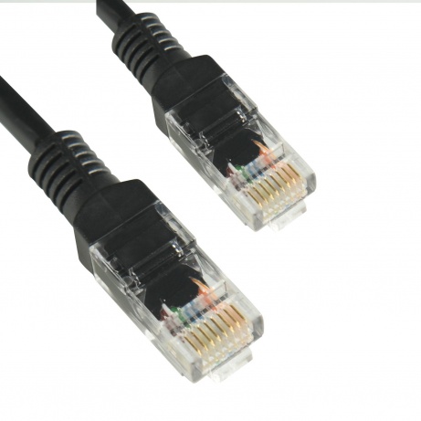 4World Patch kabel RJ45 Cat5e UTP 0.5m Black