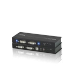 ATEN KVM extender CE-604 USB , Dual View (2 x DVI) audio a konzole extender s USB klávesnice myš+RS-232 port, (1024 x 768 na 60m)