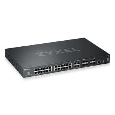 Zyxel XGS4600-32, 32-port Managed Layer3+ Gigabit switch, 24x Gigabit metal + 4x Gigabit dual personality (RJ45/SFP) + 4