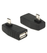 Delock Adapter USB micro-B samec > USB 2.0-A samice, OTG, pravoúhlý 270°