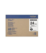 Brother - HGE651V5, žlutá / černá , 24 mm (pro PT 9xxx) - balení 5 ks