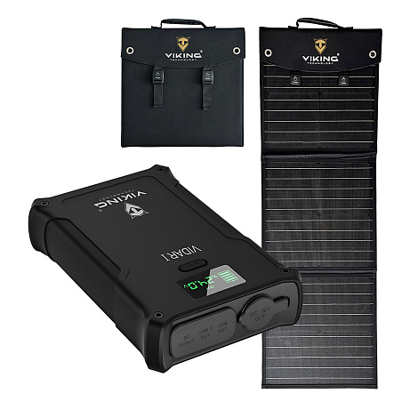 Set powerbanka Viking VIDAR I a solární panel Viking L60 PD