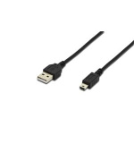 Digitus Připojovací kabel USB 2.0, typ A - mini B (5pin) M/M, 1,8 m, USB 2.0, bl