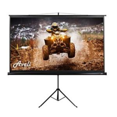 AVELI projekční plátno stativ, 221x125cm (16:9) 100", černý tubus