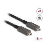 Delock Aktivní optický kabel USB-C™ Video + Data + PD, délka 15 m