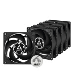 ARCTIC P8 PWM PST Case Fan - 80mm case fan with PWM control and PST cable - Pack of 5pcs