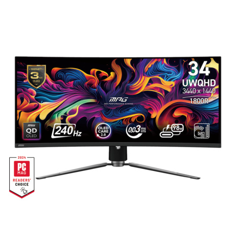 MSI MPG/341CQPX/34,2"/QD-OLED/wQHD/240Hz/0,03ms/Černá/3R