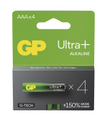 GP Alkalická baterie ULTRA PLUS AAA (LR03)- 4ks