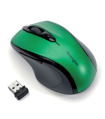 Kensington Pro Fit/Ergonomická/Optická/Pro praváky/1 600 DPI/Bezdrátová USB/Černá-zelená