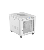 19" VOLNĚ STOJÍCÍ RACKOVÁ SKŘÍŇ 15U 800X1000 ŠEDÁ LCD S PERFOROVANÝMI DVEŘMI LANBERG (PLOCHÉ BALENÍ)