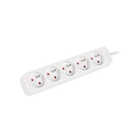 LANBERG Prodlužovací přívod   1.5M 5X klasická zásuvka měď kabel bílý