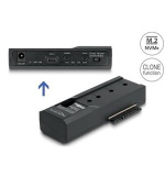 Delock Převodník USB Type-C™ pro 1 x SSD M.2 NVMe + 1 x SATA SSD / HDD s funkcí klonování