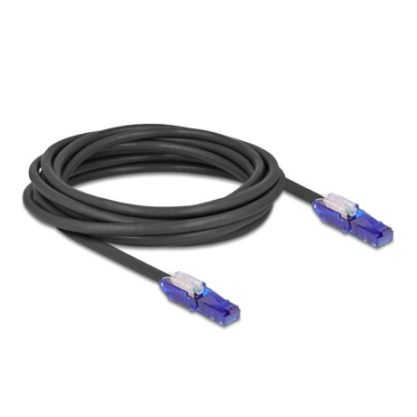 Delock Síťový kabel RJ45, Cat.6, UTP, s výklopnými zástrčkovými konektory (180°), 5 m