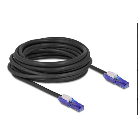 Delock Síťový kabel RJ45, Cat.6, UTP, s výklopnými zástrčkovými konektory (180°), 7,5 m