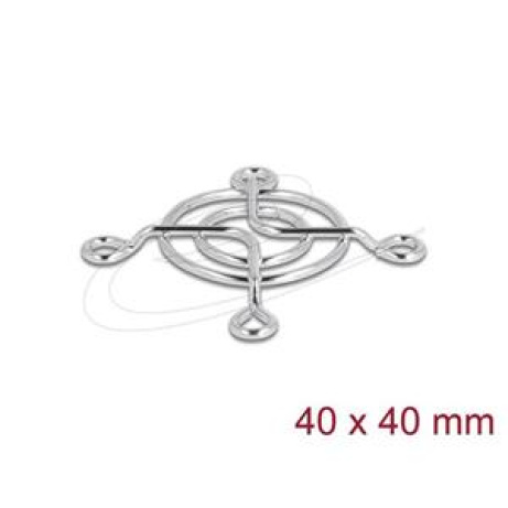 Delock Mřížka ventilátoru, 40 x 40 mm, stříbrná