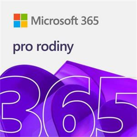 Microsoft 365 pro rodiny Slovak - předplatné na 1 rok - krabice