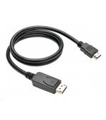 Kabel C-TECH DisplayPort/HDMI, 1m, černý