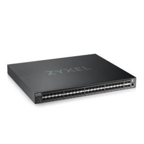 Zyxel XGS4600-52F L3 Managed Switch, 48 port Gig SFP, 4 dual pers.  and 4x 10G SFP+,  dual PSU