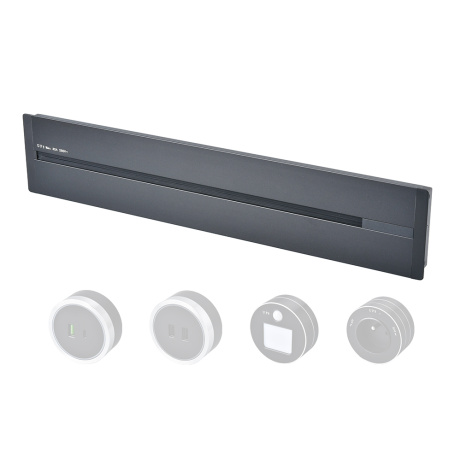 Zásuvková lišta - zápustná Viking LZ40G/230V,50Hz/40cm délka/šedá/až 5 modulů/IP20/hliník/zápustná