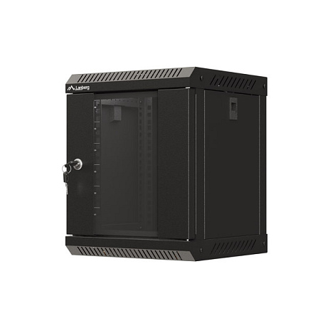 LANBERG RACKOVÁ SKŘÍŇ 10" PRO MONTÁŽ NA STĚNU 6U/300X300 (FLAT PACK) S PROSKLENÝMI DVEŘMI ČERNÁ