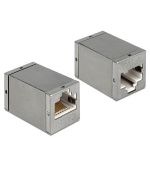 Delock adaptér  RJ45 samice / samice CAT6 Compact UTP - kovové pouzdro