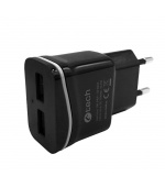 Nabíječka USB C-TECH UC-03, 2x USB, 2,1A, černá