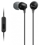 SONY sluchátka MDR-EX15AP, handsfree, černé