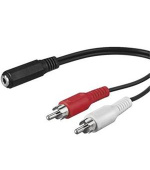 PremiumCord Kabel Jack 3.5mm-2xCINCH F/M 1,5m