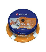 VERBATIM DVD-R AZO 4,7GB, 16x, printable, spindle 25 ks