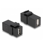 Delock Keystone modul USB 2.0 A samice > USB 2.0 A samice černá