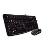 Logitech klávesnice s myší Desktop MK120, CZ/SK, USB, černá