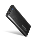AXAGON EEM2-SB2, USB-C 3.2 Gen 2 - M.2 NVMe & SATA SSD kovový RAW box, bezšroubkový, černý