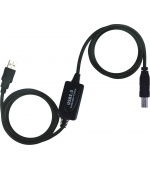 PremiumCord USB 2.0 repeater a propojovací kabel A/M-B/M 10m