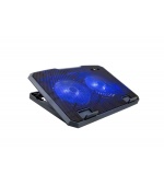 Chladící podložka C-TECH CLP-140, 15,6", 2x 140mm, 2x USB, modré podsvícení