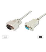 Digitus sériový kabel prodlužovací DB9 M/F 2m, šedý