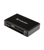 Transcend USB 3.0 čtečka paměťových karet, černá - SDHC/SDXC (UHS-I/II), microSDHC/SDXC (UHS-I), CompactFlash (UDMA6/7)