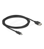 Delock USB 2.0 kabel USB Type-C samec na EASY USB Type-A samice 2 m, černý
