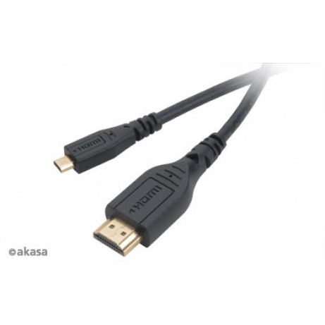 AKASA - mikro HDMI na HDMI kabel s Ethernet 1,5 m