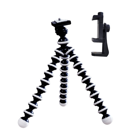 Cestovní stativ VIKING Tripod 4D/délka 25,5cm/pružná,odolná guma/max. zátěž 2kg/upínací šroub 1/4"