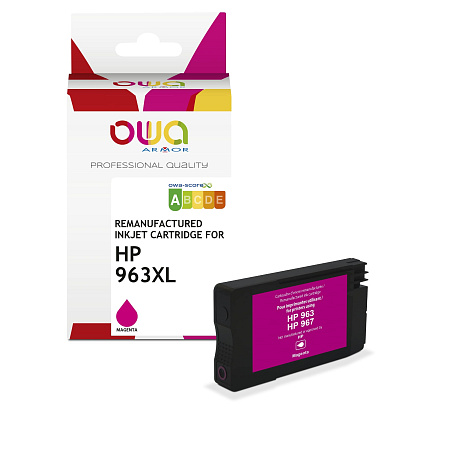 OWA ARMOR ink pro HP 3JA28AE,(963XL),červená/magenta