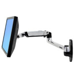 ERGOTRON LX Wall Mount Arm, Polished Aluminum - nástěnný držák, max. 34" LCD