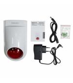 EVOLVEO Alarmex Pro, bezdrátová venkovní světelná a akustická siréna