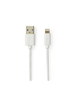 Nedis CCBW39300WT20 - Synchronizační a nabíjecí kabel | Apple Lightning 8-pin Zástrčka - USB A Zástrčka | 2 m | Bílá barva