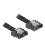 Delock kabel SATA FLEXI 6 Gb/s 50 cm černý kovová spona