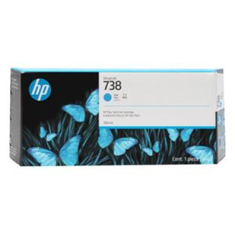 HP Ink Cartridge 738/Cyan/300 ml