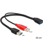 Delock kabel USB 3.0-A samice > USB 3.0-A samec + USB 2.0-A samec, 30cm
